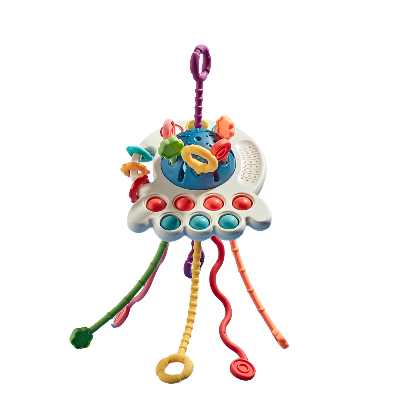 Sensory Montessori Toys Silicone Octopus Pull String